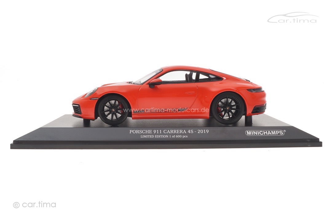 Porsche 911 (992) Carrera 4S Lavaorange Minichamps 1:18 155067327