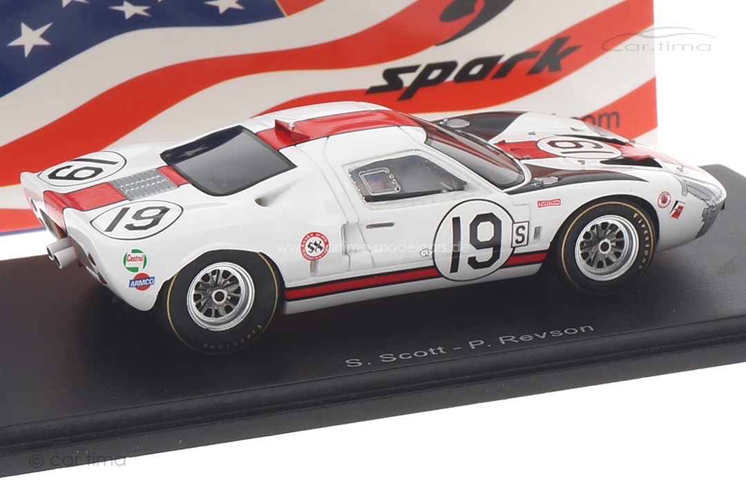 Ford GT40 12h Sebring 1966 Scott/Revson Spark 1:43 US251