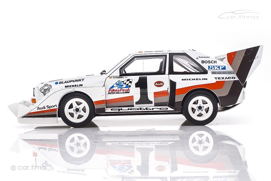 Audi Sport quattro S1 Winner Pikes Peak 1987 Walter Röhrl AUTOart 1:18 88700