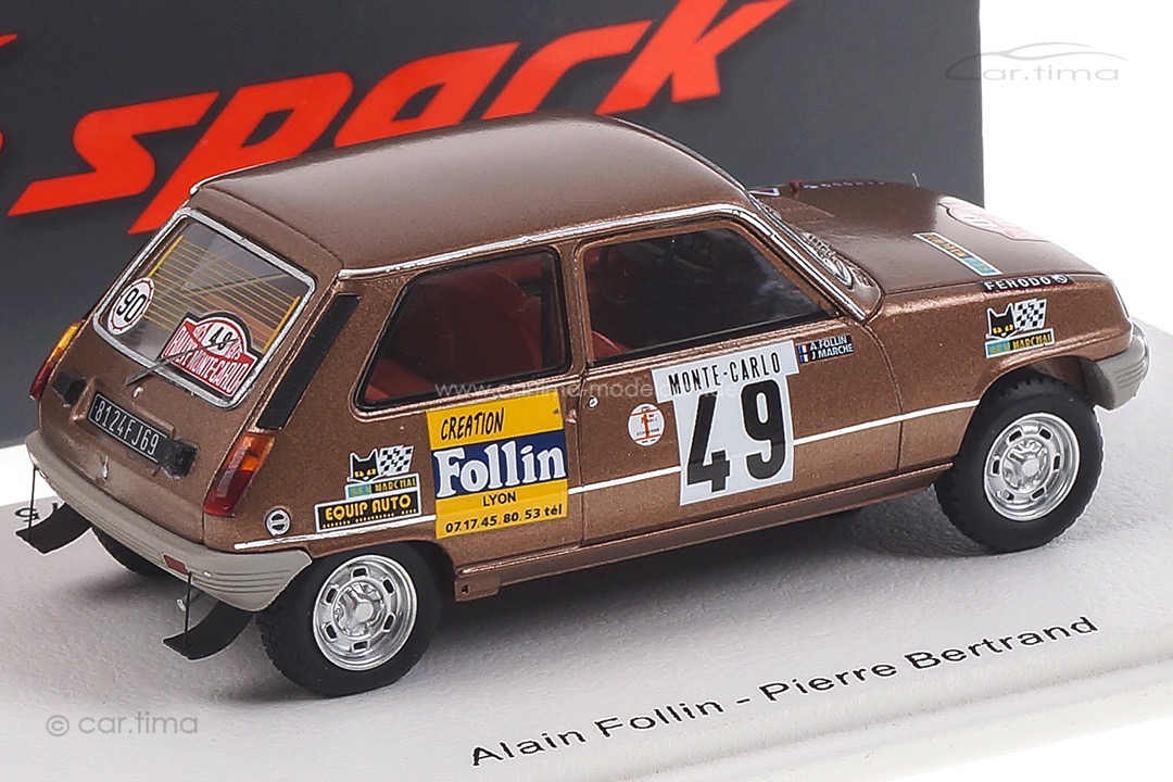 Renault 5 LS Rallye Monte Carlo 1975 Follin/Bertrand Spark 1:43 S6019