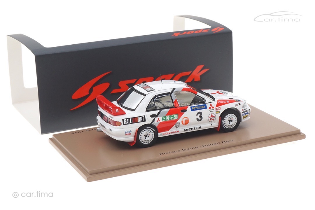 Mitsubishi Lancer EVOLUTION III Rallye Hong Kong 1996 Burns/Reid Spark 1:43 S6515