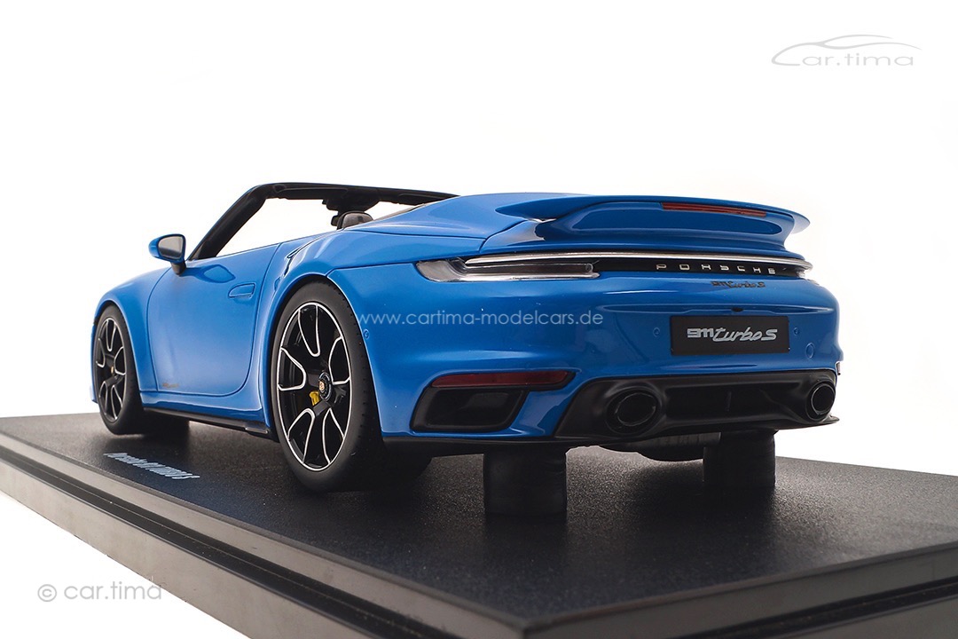 Porsche 911 (992) Turbo S Cabriolet Sharkblue GT Spirit 1:18 GT441