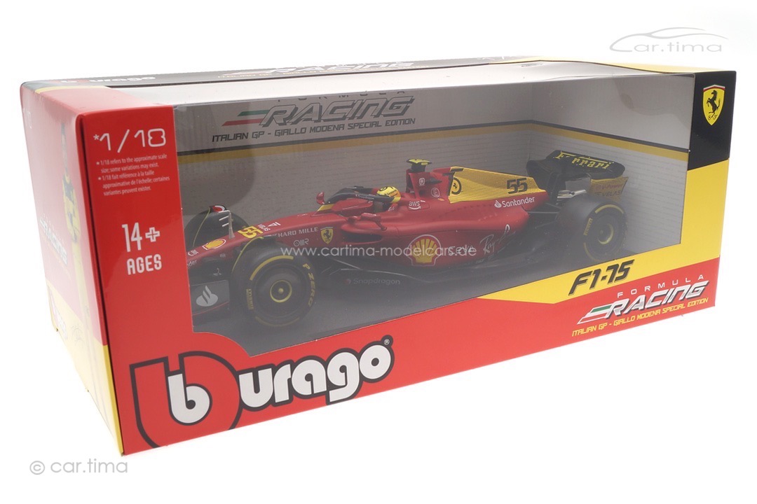 Ferrari F1-75 GP Monza 2022 Carlos Sainz Bburago 1:18 18-16811SA