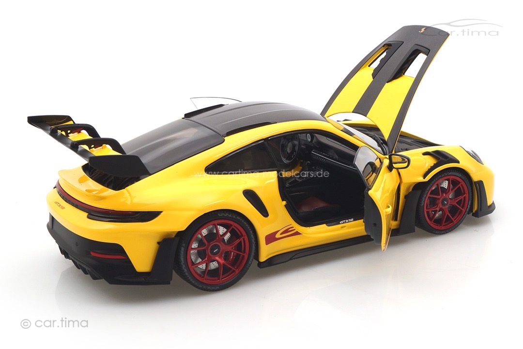 Porsche 911 (992) GT3 RS Weissach Package Racinggelb/Rad rot Minichamps 1:18 110062025