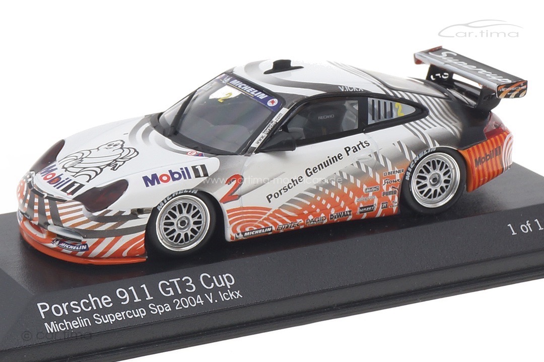 Porsche 911 (996) GT3 Cup Supercup Spa 2004 Ickx Minichamps 1:43 WAP020XXX15