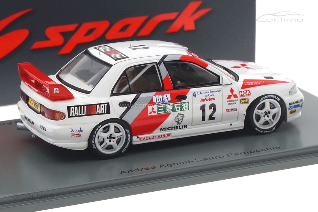 Mitsubishi Lancer EVOLUTION III Rallye Tour de Corse 1995 Aghini/Farnocchia Spark 1:43 S6506