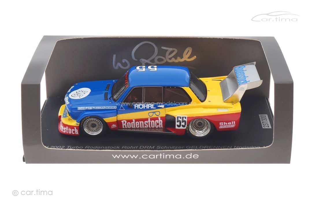 BMW 2002 Turbo DRM Norisring 1977 Originalsignatur Walter Röhrl Spark 1:43 MAD015-SIG