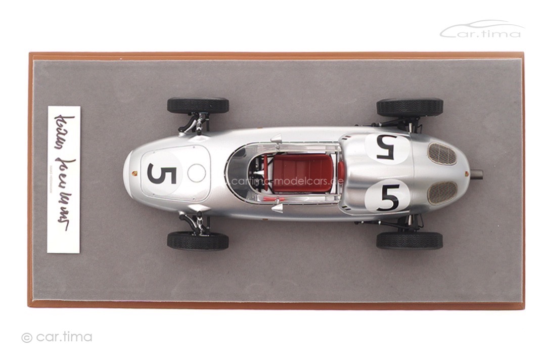 Porsche 718 F2 1960 Solitude GP Originalsignatur Hans Herrmann Tecnomodel 1:18