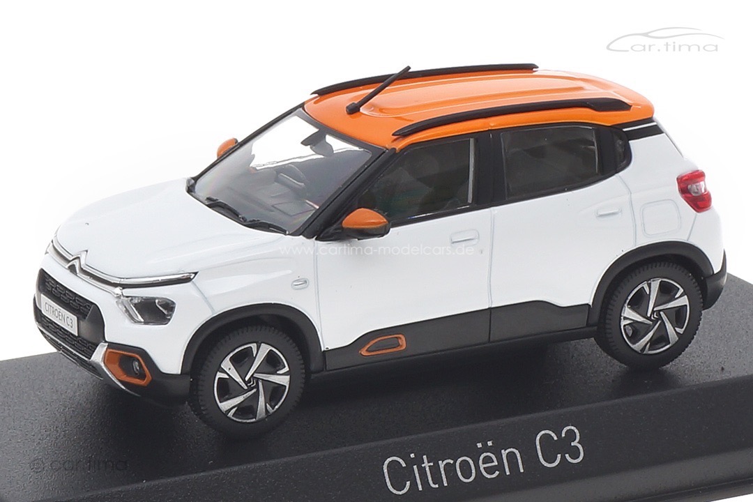 Citroën C3 Indian Market 2021 white/orange Norev 1:43 155221