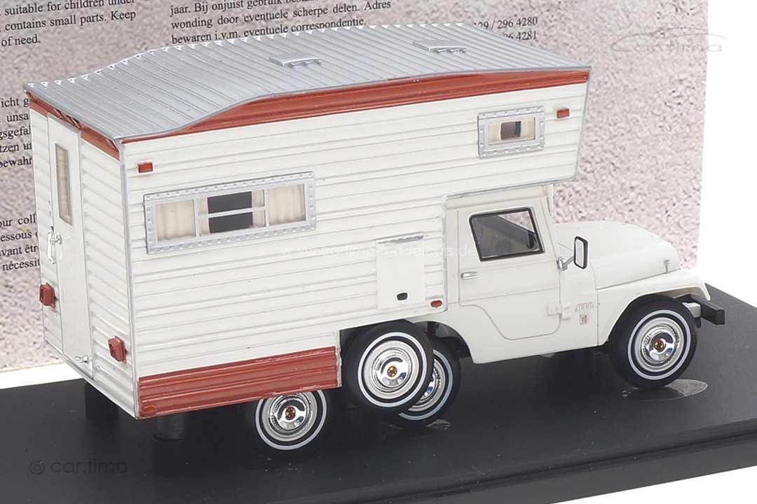 Jeep CJS Universal Camper 1969 weiß/braun autocult 1:43 09017