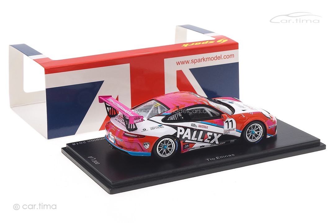 Porsche 911 (991) GT3 Cup Champion Carrera Cup Großbritannien 2018 Ellinas Spark 1:43 UK004