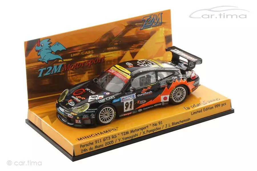 Porsche 911 GT3 RS "T2M" 24h LeMans 2005 Minichamps 1:43 403056981