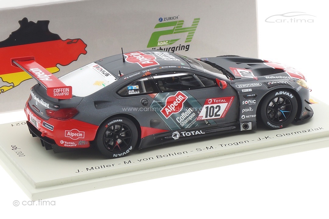 BMW M6 GT3 24h Nürburgring 2021 Giermaziak/Müller/Trogen/von Bohlen Spark 1:43 SG760