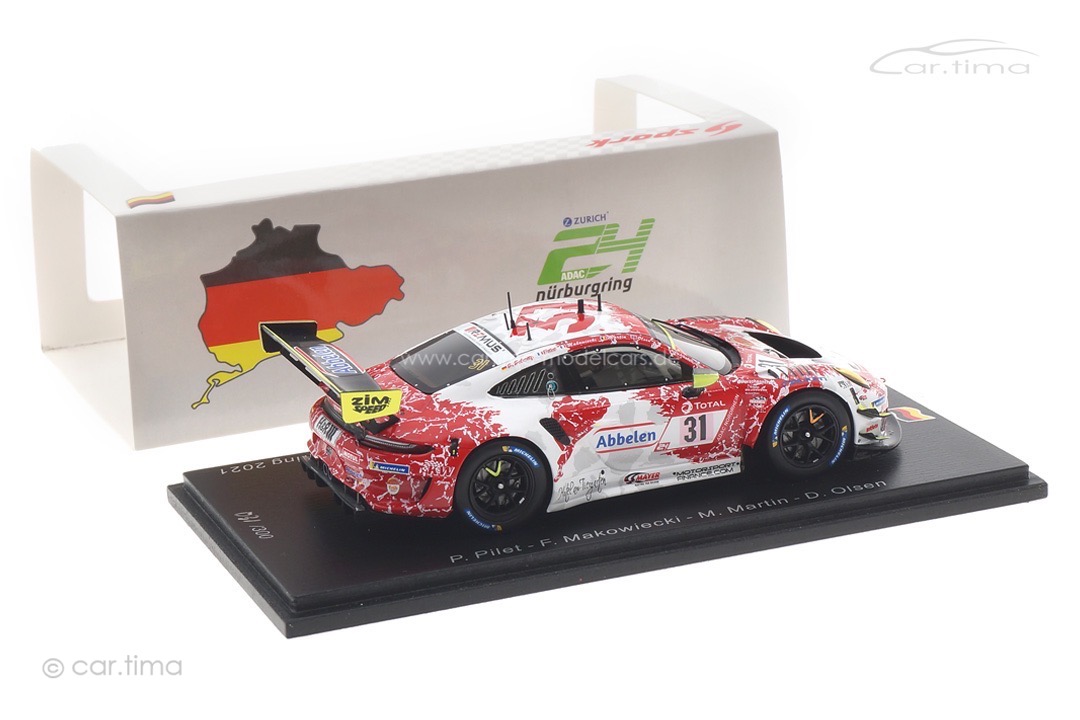 Porsche 911 GT3 R 24h Nürburgring 2021 Makowiecki/Martin/Pilet/Olsen Spark 1:43 SG782