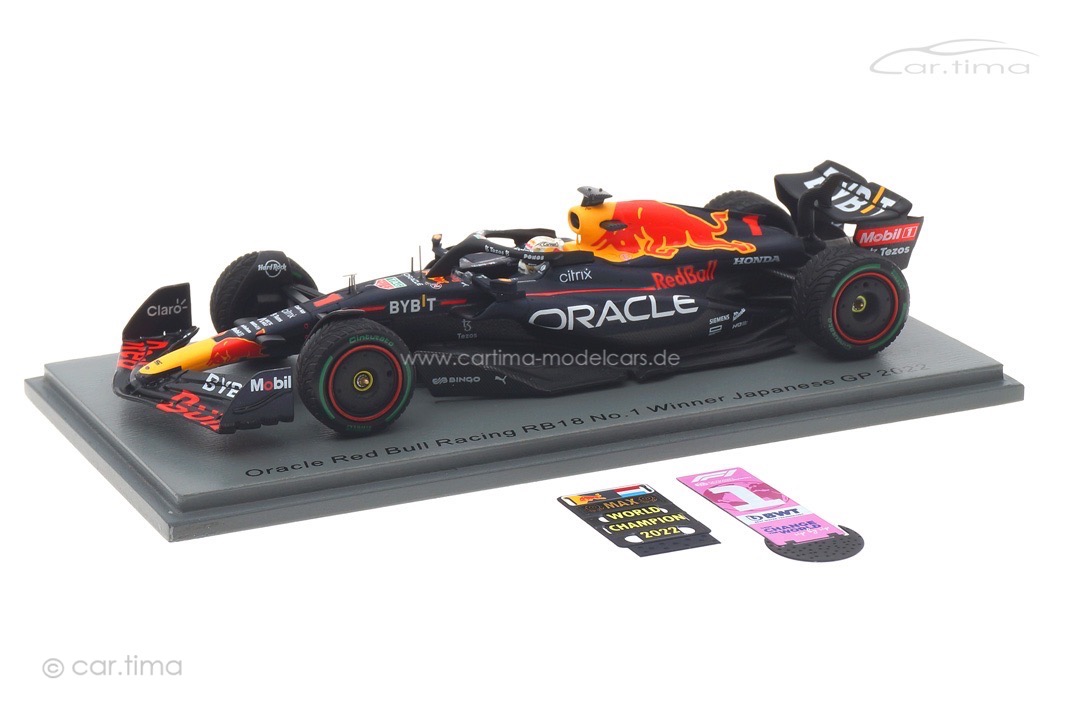 Red Bull Racing RB18 Winner GP Japan 2022 Max Verstappen/World Champion Spark 1:43 S8551