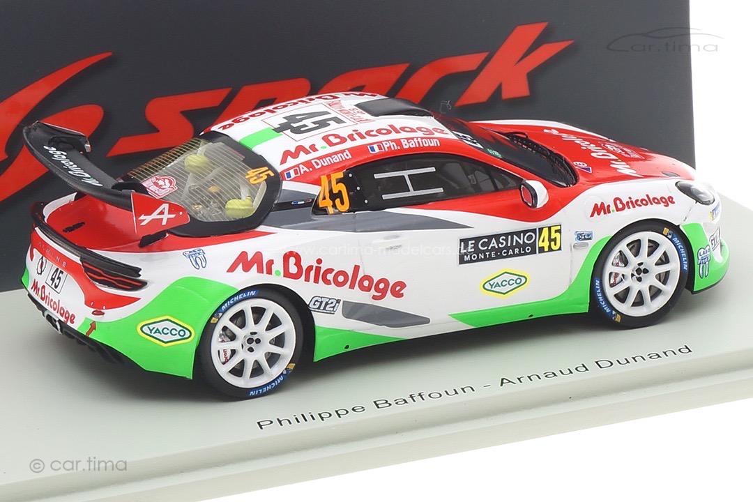 Alpine A110 Rally RGT Rallye Monte Carlo 2021 Baffoun/Dunand Spark 1:43 S6579