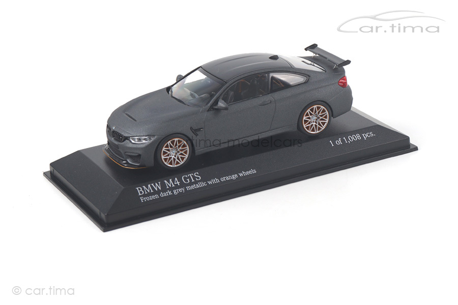 BMW M4 GTS 2016 matt grau/Rad orange  Minichamps 1:43 410025220