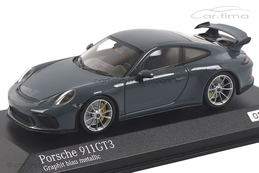 Porsche 911 (991 II) GT3 Graphitblau met. Minichamps 1:43 413066043