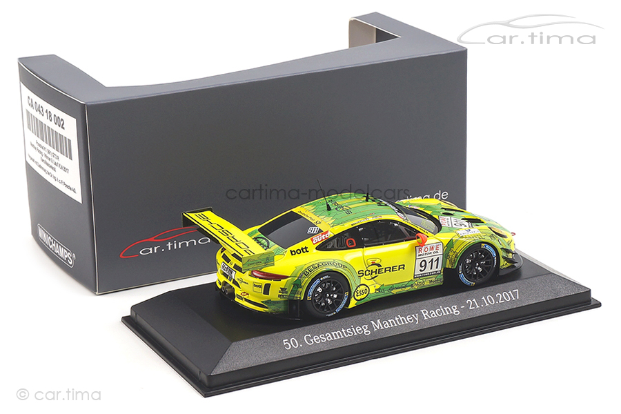 Porsche 911 GT3  R Winner 9. Lauf VLN 2017 Kern/Makowiecki Minichamps 1:43 CA04318002