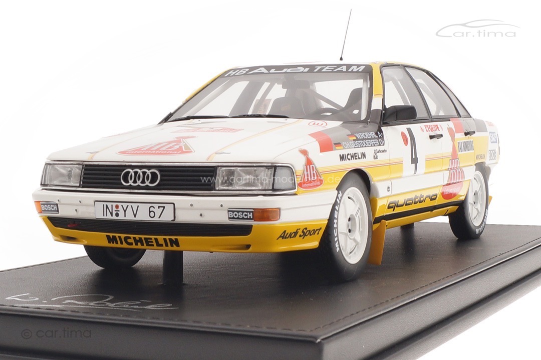 Audi 200 quattro Rallye Monte Carlo 1987 Originalsignatur Walter Röhrl 1:18 car.tima CUSTOMIZED