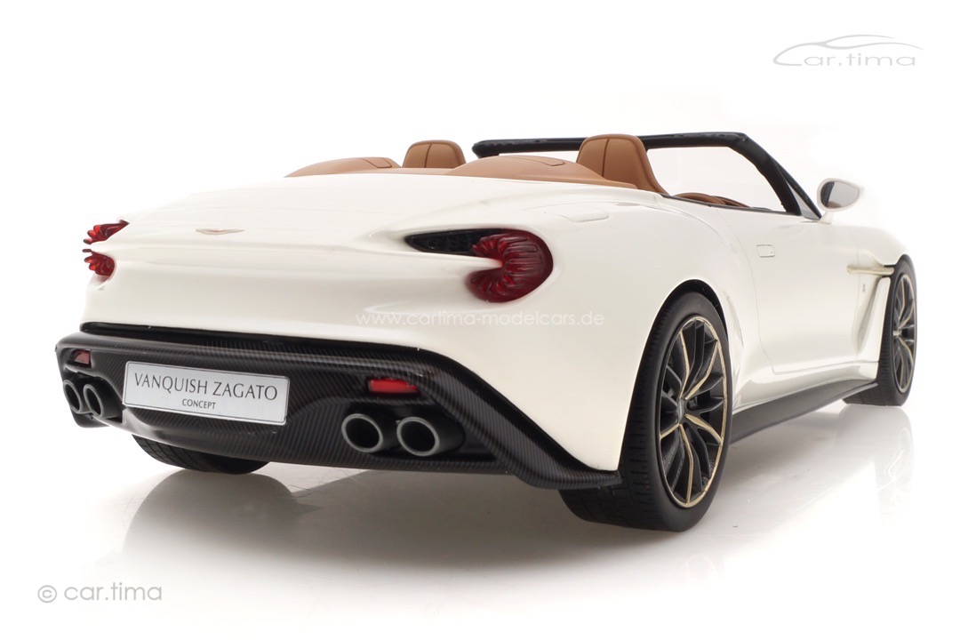 Aston Martin Vanquish Zagato Volante Escaping White TopSpeed 1:18 TS0214