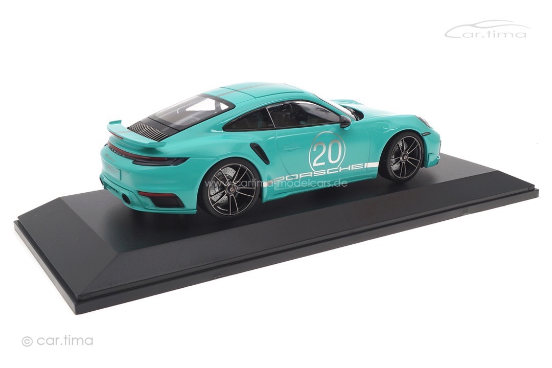 Porsche 911 (992) Turbo S Sport Design China Edition Mintgrün Minichamps 1:18 155069175