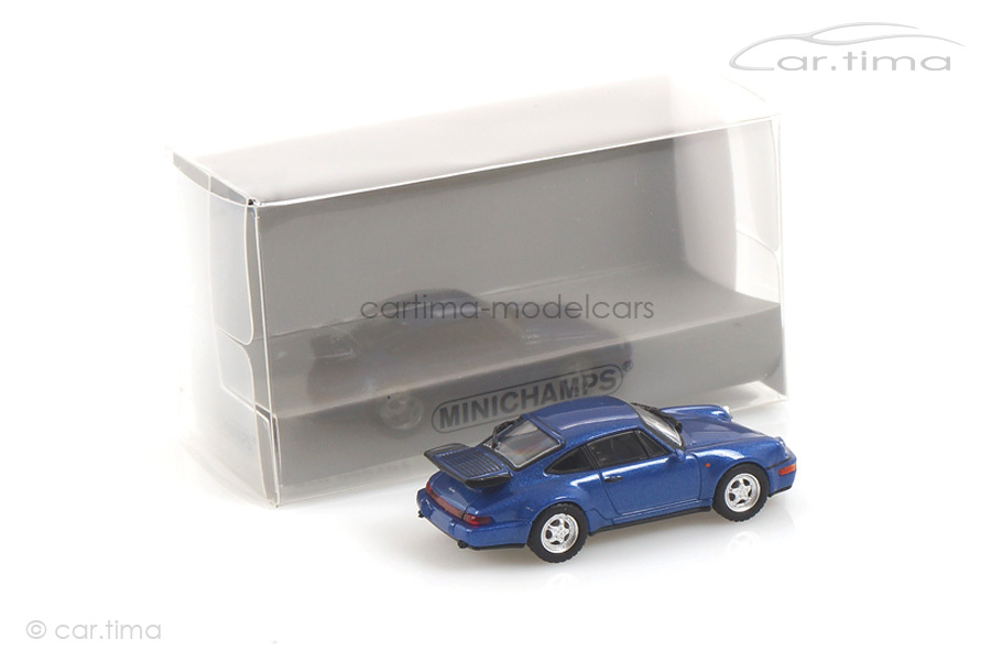 Porsche 911 (964) Turbo Cobaltblau met. Minichamps 1:87 870069101