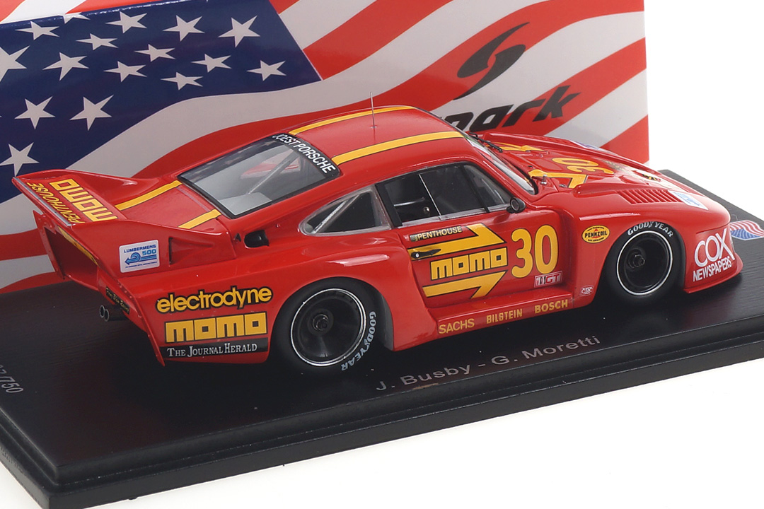 Porsche 935 J 500 Miles Mid-Ohio 1980 Busby/Moretti Spark 1:43 US100