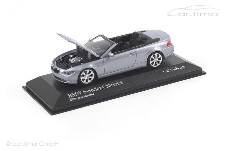 BMW 6-Series Cabriolet silbergrau met. Minichamps 1:43 431026031