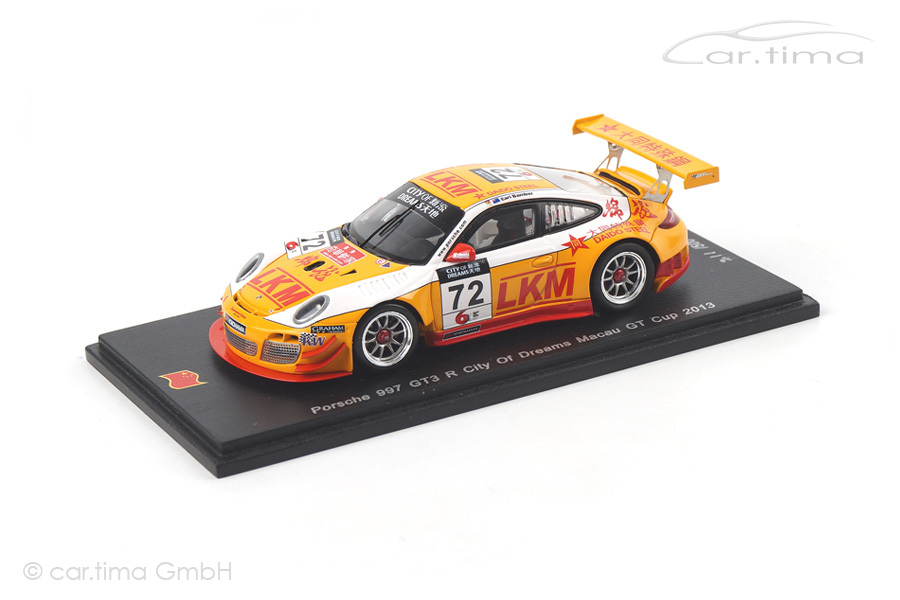 Porsche 911 (997 II) GT3 R City of Dreams Macau GT Cup 2013 Earl Bamber Spark 1:43 SA049