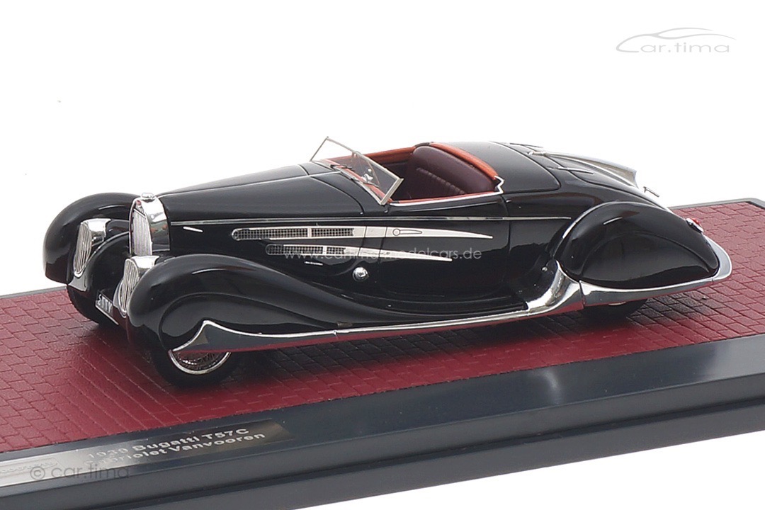 Bugatti T57C Cabriolet Vanvooren schwarz Matrix 1:43 MX50205-031B