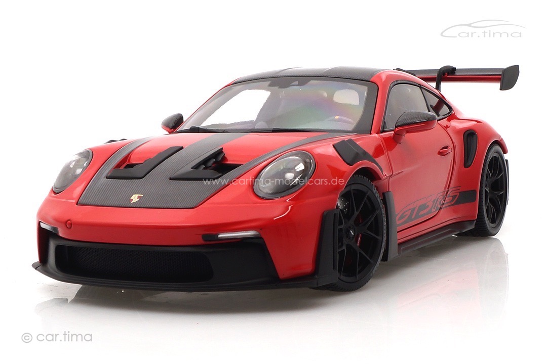 Porsche 911 (992) GT3 RS Weissach Paket Indischrot/Rad schwarz Minichamps 1:18 113062027