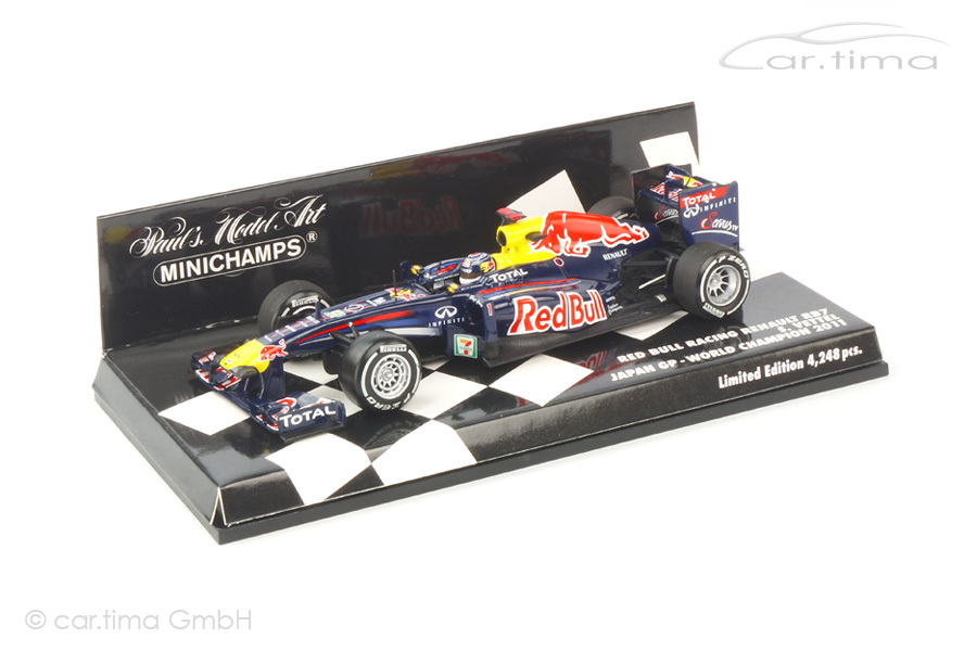 Red Bull Racing F1 RB7 Renault Winner Japan GP 2011 Sebastian Vettel Minichamps 1:43 410110301