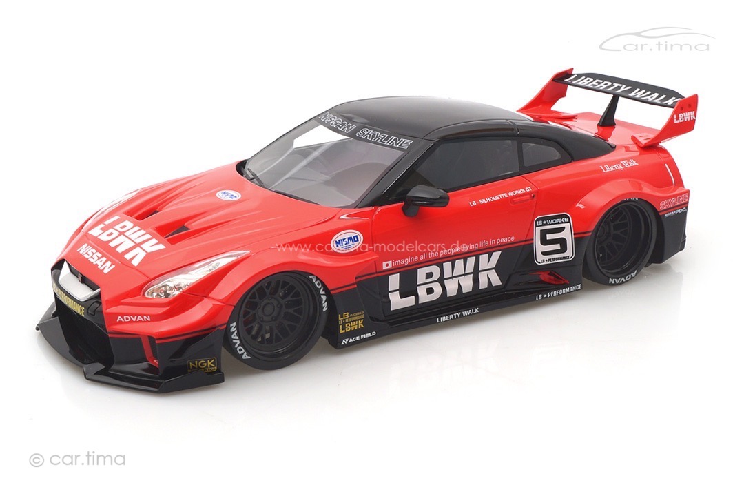 NISSAN 35GT-RR LB-Silhouette Works GT Ver.1 rot/schwarz TopSpeed 1:18 TS0354