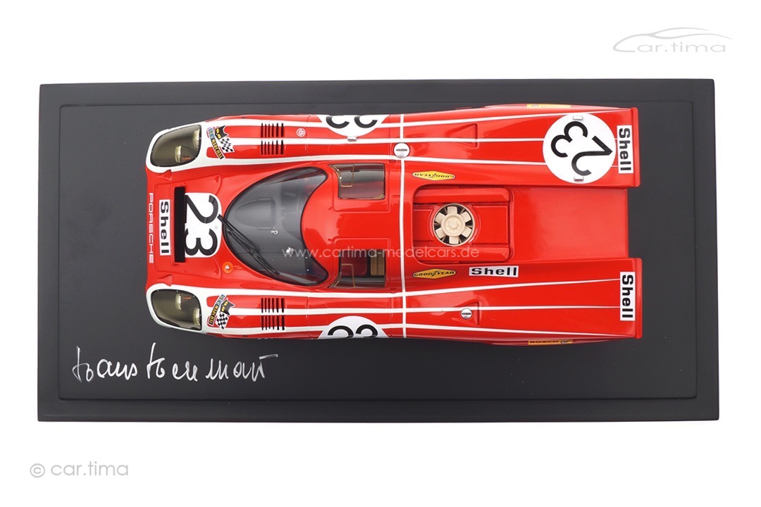 Porsche 917 K Winner 24h Le Mans 1970 Originalsignatur Hans Herrmann Spark 1:18