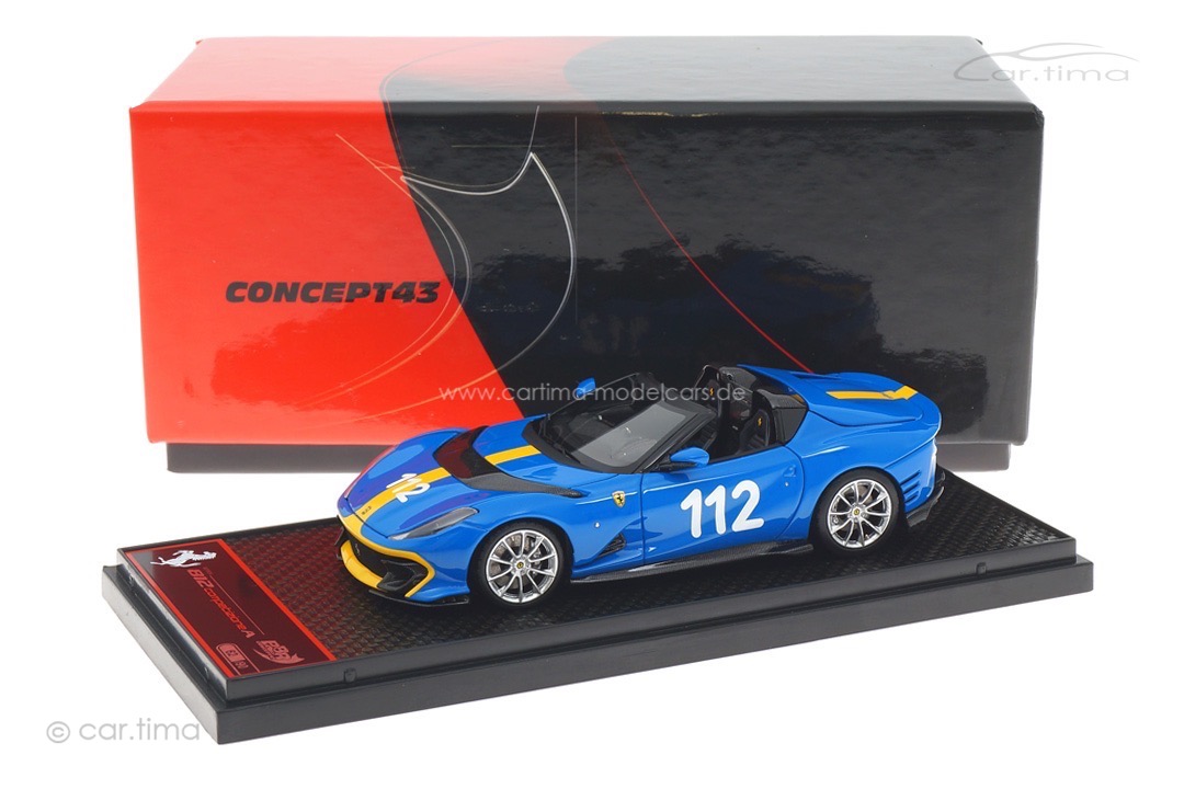 Ferrari 812 Competizione A French Racing Blue BBR 1:43 BBRC263Q