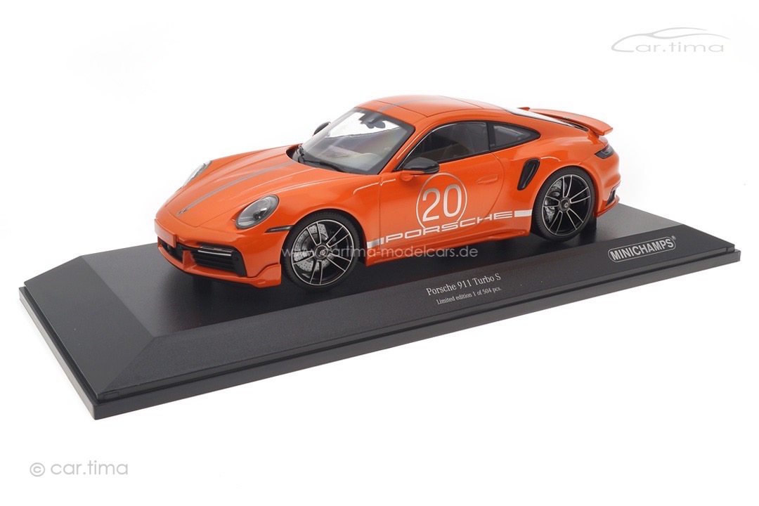 Porsche 911 (992) Turbo S Sport Design China Edition Gulforange Minichamps 1:18 155069171