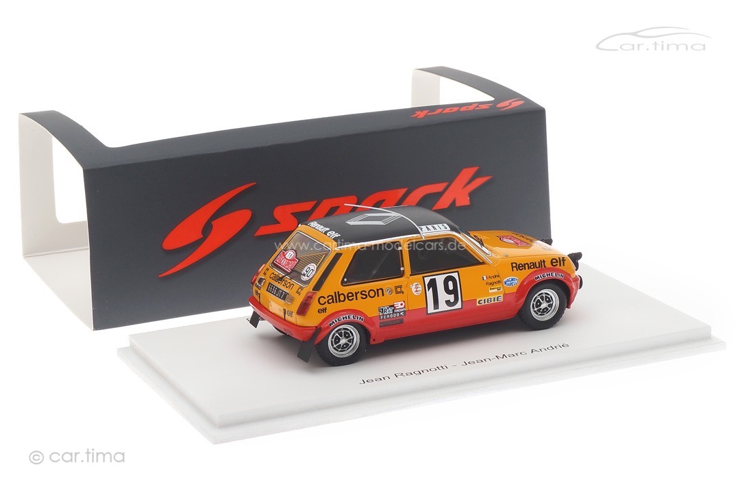 Renault 5 Alpine Gr2 Rallye Monte Carlo 1978 Ragnotti/Andrié Spark 1:43 S6030