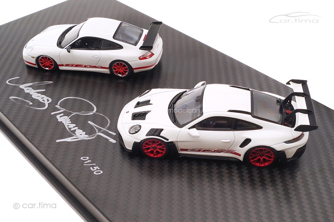 Set Porsche 911 GT3 RS (996/992) Originalsignatur Andreas Preuninger car.tima CUSTOMIZED 1:43