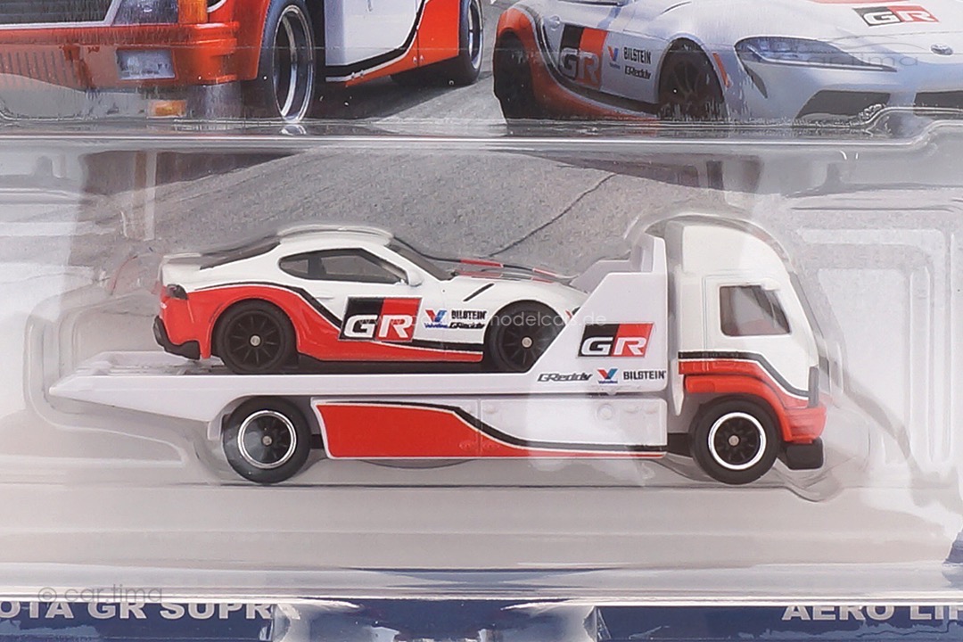 Team Transport Toyota GR Supra 2021/Aero Lift #37 Real Riders Hot Wheels 1:64 FLF56-GRK65