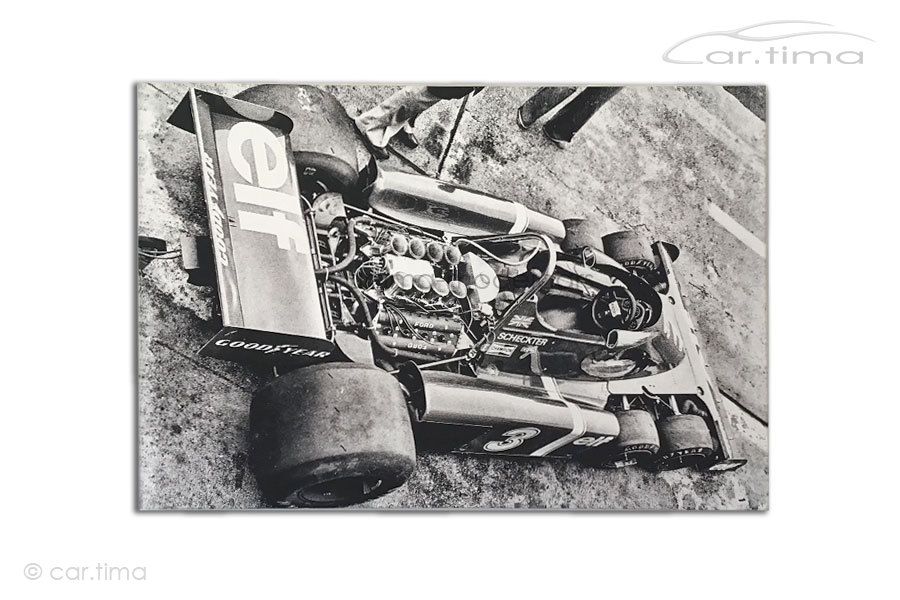 Kunstdruck auf Leinwand/Keilrahmen Tyrrell P34 Jody Sheckter 1976 115x80 cm