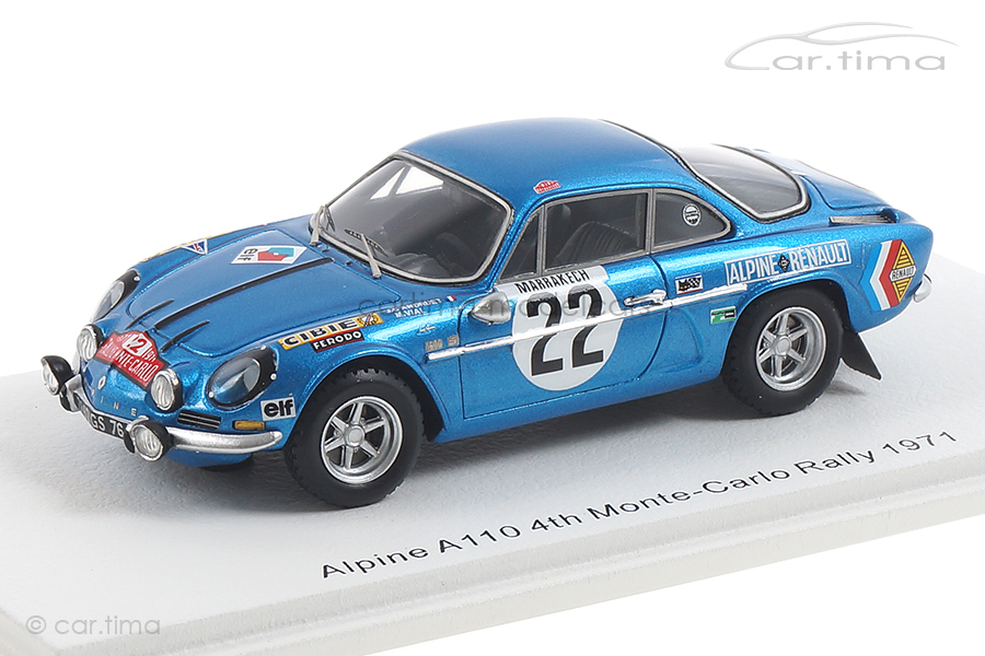 Alpine A110 Rallye Monte-Carlo 1971 Andruet/Vial Spark 1:43 S6110