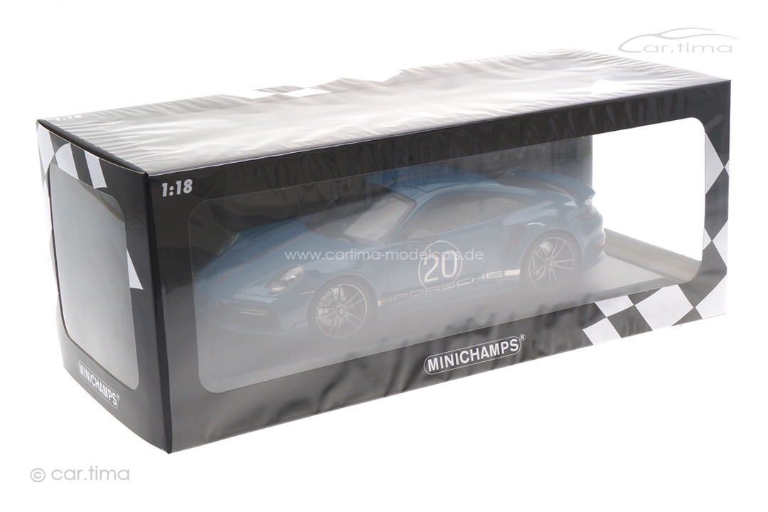 Porsche 911 (992) Turbo S Sport Design China Edition Oslo Blau Minichamps 1:18 155069170