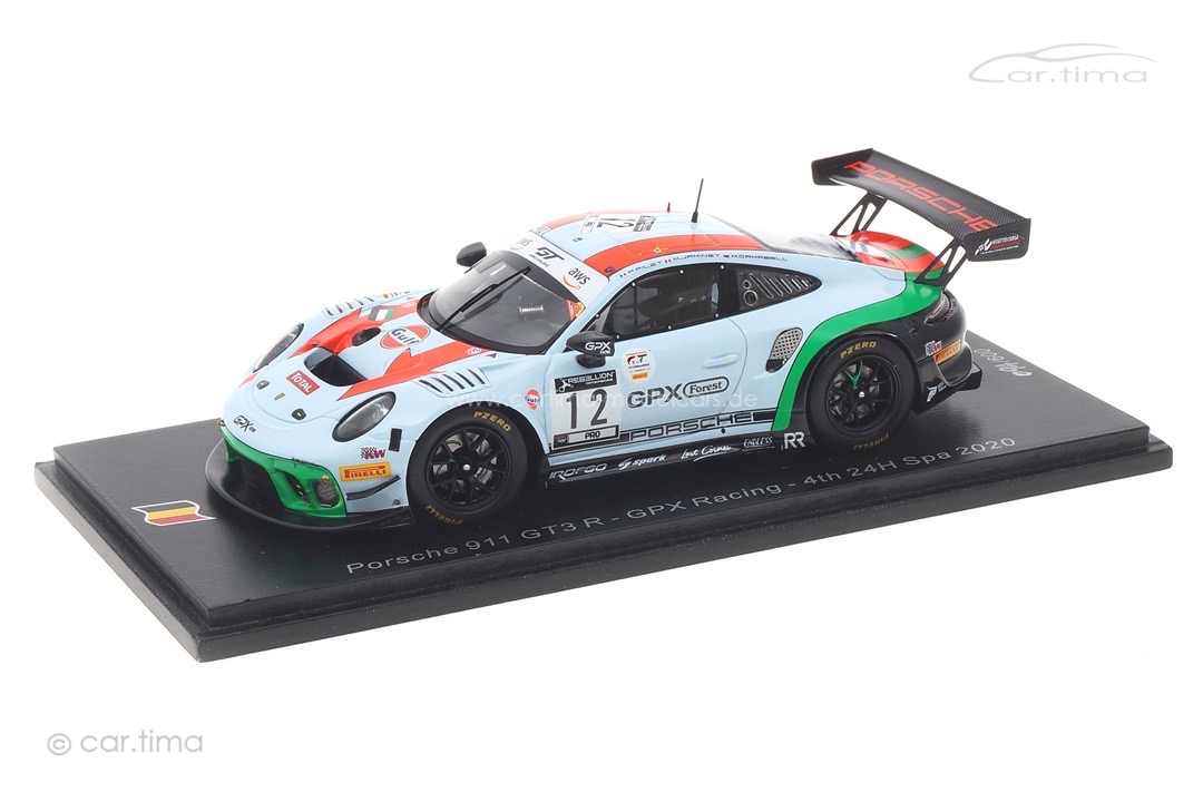 Porsche 911 GT3 R 24h Spa 2020 Campbell/Jaminet/Pilet Spark 1:43 SB373