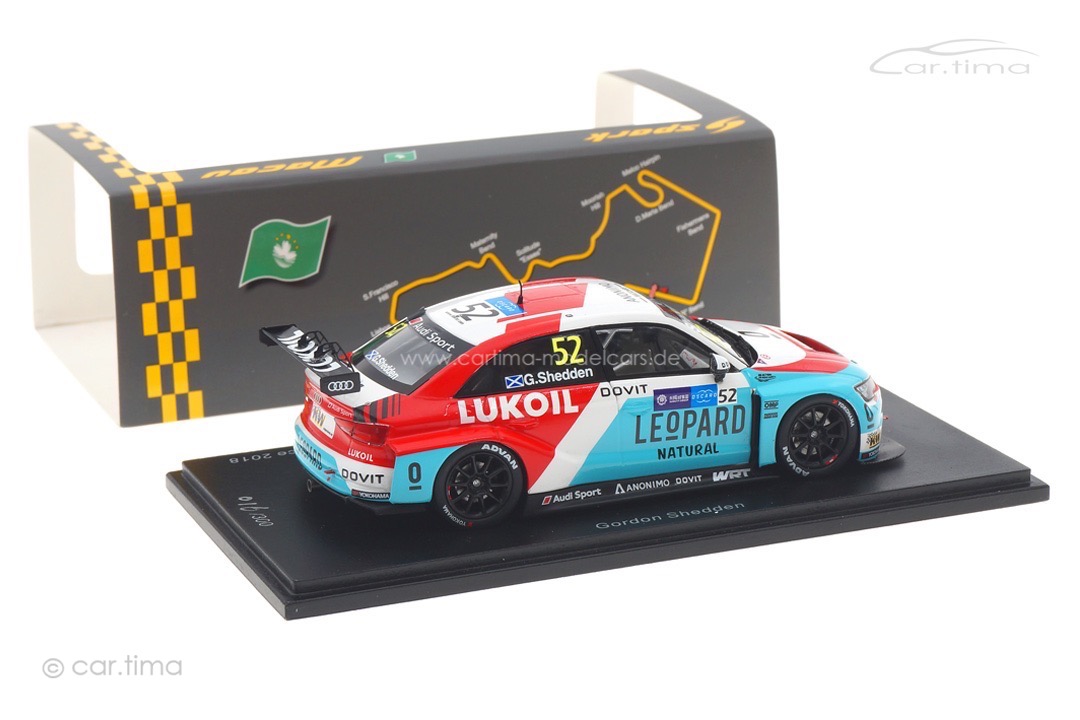 Audi RS 3 LMS WTCR Macau Guia Race 2018 Gordon Shedden Spark 1:43 SA201