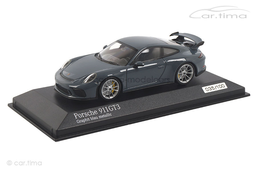 Porsche 911 (991 II) GT3 Graphitblau met. Minichamps 1:43 413066043