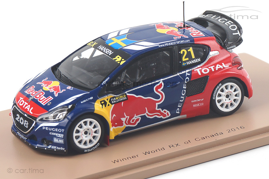 Peugeot 208 Winner World RX Kanada 2016 Timmy Hansen Spark 1:43 S5194