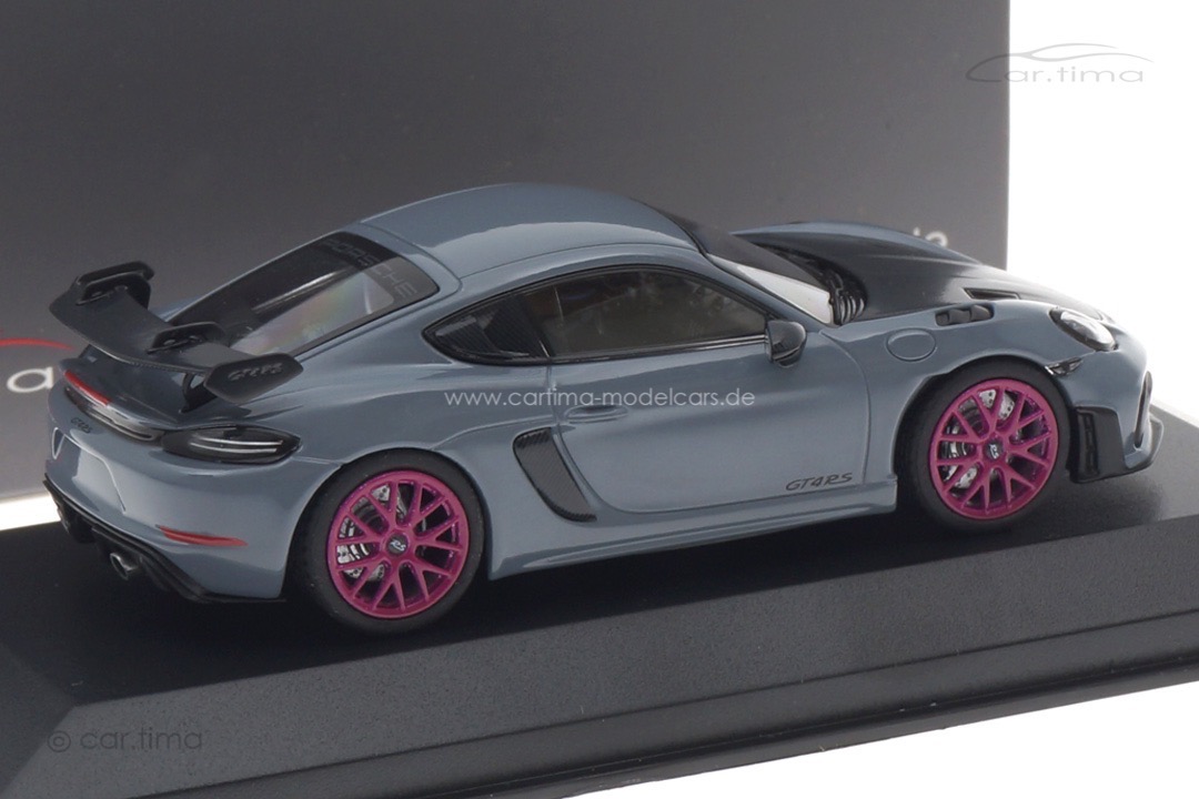 Porsche 718 Cayman GT4 RS Arktikgrau/Rad sternrubin Minichamps car.tima CUSTOMIZED 1:43