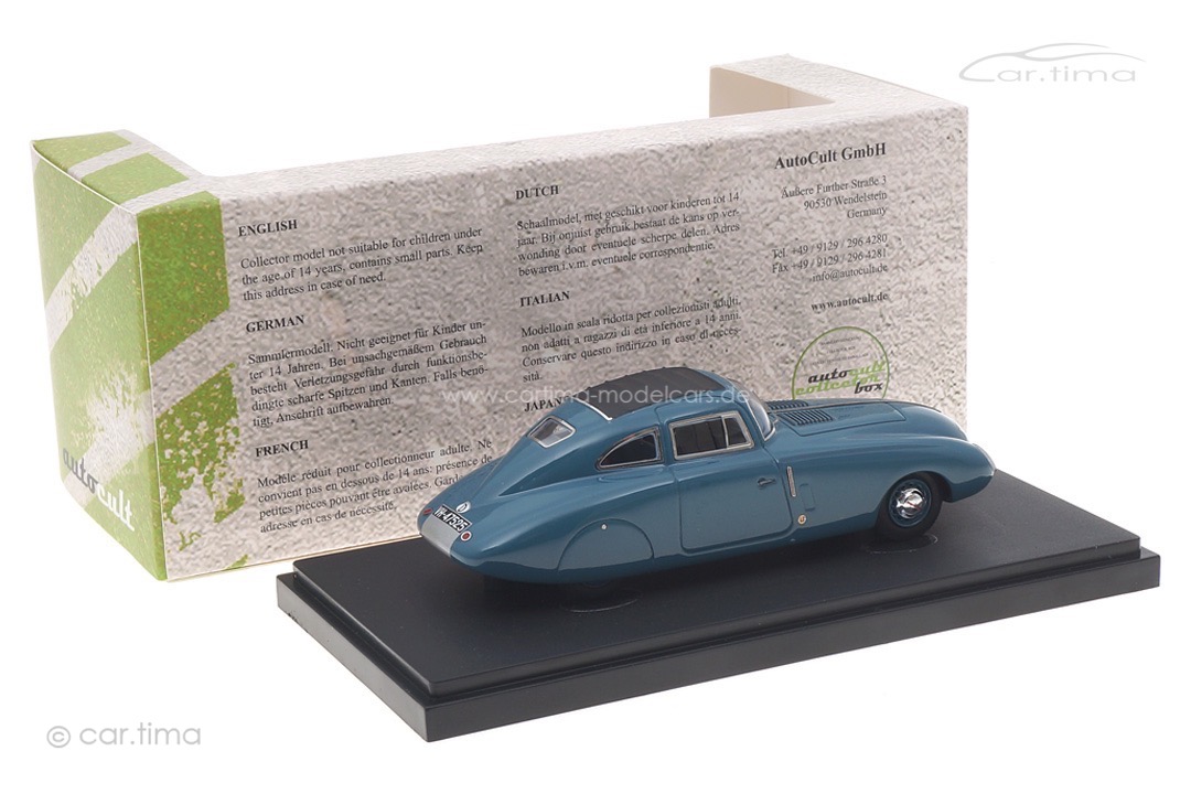 Opel Super 6 Stromlinie graublau autocult 1:43 04034