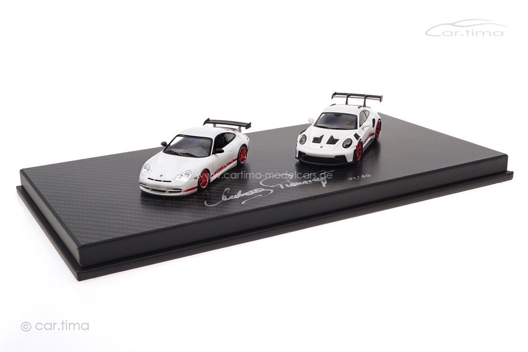 Set Porsche 911 GT3 RS (996/992) Originalsignatur Andreas Preuninger car.tima CUSTOMIZED 1:43